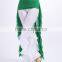 Symmetric ruffle overskirt for belly dance
