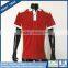 High Quality Custom made red and white color combination dry fit polo shirt With printing logos