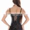 Wholesale Clothing Factory Padded Red Sexy Young Lady Corset with shoulder-straps