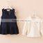 Wholesale Baby Girl Boutique Clothing Sets White Shirts and Dress 2 Piece