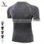 Latest new pattern short sleeve mens fitness gym sport t shirt