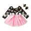 2017 New fashion baby girls 100cotton chiffon dress infant spring dress