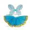 Wholesale New Style Girls Butterfly Fairy Wings with glitter Tutu Sets