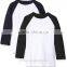 Plain high quality blank raglan t-shirt for kids