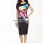 Women Polyester One-piece printed floral Vintage Style Dress