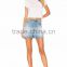 2017 Guangzhou Shandao New Fancy Design 180g 100% Cotton Plain Dyed Wholesale Women Short Sleeve Blank White T-Shirt