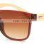 High Quality Cheap Bamboo Sunglasses PC Frame AC Smoke Lenses Sunglasses WPB1036