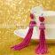 XP-TE-2113 Seed Bead Elegant Hook Beaded Tassel Earring