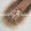 Factory suppy natural color raccoon fur collar for clothing wholesale