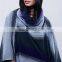 High Collar Dyed Plus Size Fringe Women Loose poncho sweater