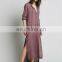 Fashion high low cotton maxi dress design for Muslim, woman frock dress