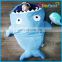 new design hot sale cotton baby shark sleeping bag