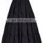 Belle Poque Women's Solid Black Color Wide Hem Cotton Maxi Skirt Long Skirt BP000207-1