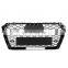 RS4 Style Honeycomb Type Mesh Gloss Black Front Grill 17-18 ST For Audi A4 S4 B9
