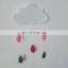 100% handmade cloud shape wool felt baby mobile for nursery decoration