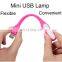 Factory Price Flexible portable mini usb light for power bank notebook