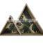 Rustic Wood triangle Mountains leaves Floating Wooden Mountain Shelf