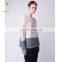 Women Loose Color Combination Knitted Sweater Boat Neck Sweater Knitted Pattern