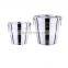 Round Stainless Steel Ice Bucket Metal Beer Tub Cube Container Wine Champagne Cooler Handles Copper Ice Buckets