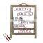 Clear Acrylic Vintage Gray Wood Tabletop Decorative Display Message Board