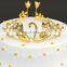 Trendy Crown Tiaras Pearl Bridal Crown for Wedding Party Baking Cake Topper Swan Deer Crown