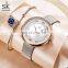 SHENGKE SK Factory Customize Logo Watches Woman Luxury Dress Wristwatch Gifts For Women Stainless Steel Mesh Band Montre Femme