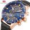 MINI FOCUS MF0002G Big Dial Analog Business Quartz Fashion Luxury Leather Strap Fashion Leather Watches For Men