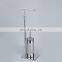 Household Cleaning Bathroom Stainless Steel Mirror Finish Thick Bottom Stand Paper Roll Toilet Brush And Holder