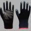 Black Nylon work Gloves with Nitrile Coated