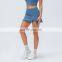 New Rib Two Piece Anti-Glare High Waist Sports Women Fitness Golf Tennis Skirts With Pockets