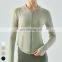 Breathable Activewear Custom Slim Fit Top Zipper Long Sleeve Gym Fitness Wear Sports Hooded Jacket Yoga Jacket For Women