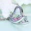 25mm size heart style crystal rhinestone floating lockets pendants magnetic open memory lockets necklace