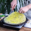 11-Inch Cast Iron Roti Tawa, Double Handled Cast Iron Crepe Pan for Dosa, Tortillas