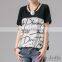 Latest Summer Fashion Ladies Simple Style Short Sleeves T-shirt 124