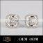 Bright CZ stone silver earring opal stone fashion designer earring