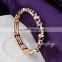 wholesale jewelry india bracelet leopard design crystal rose gold plated bangles