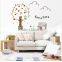 Happy Apple Tree - Wall Decals Stickers Appliques Sticker Paper Removable Living Room Bedroom Art Picture DIY Mural Decoration