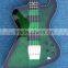 Musoo brand electric guitar custom Bass Guitar with neck-thru ebony fingerboard in Green