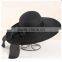 QXSH0016B Bohemian style panama straw hat Summer women riboon wide brim red beach hats