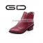 GD comfortable low-heeled PU material ankle short boots shoes