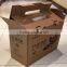 Custom wholesale brown kraft paper box with handle