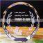 Rectangular clear acrylic trophy award, plexiglass sign display stands