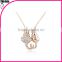Wholesale han edition creative model of personality with drill cute couple cat pendant necklace