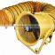 High-velocity portable ventilation blower with flexible duct
