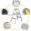 Double side folding household step ladder