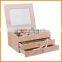 Large wooden jewelry box jewelry box European-style garden Korea transparent glass cover birthday gift