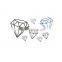 Star Diamond Crown Smile Text Art Tattoo Festival Custom Temporary Tattoo Sticker