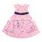H3816 pink 2-6y 2015 new girl dresses nova kids wear print my little GIRL frock kids dress nova kids children dress