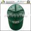 Fashion headwear embroidery logo green curved brim cotton trucker cap