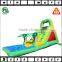 12ft tropical palm big inflatable water slide,commercial inflatable two sides water slides with pool